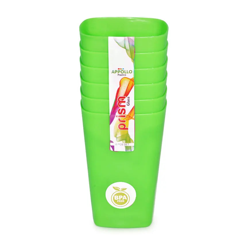 Prism Glass Model-1 6pcs Pack in Green