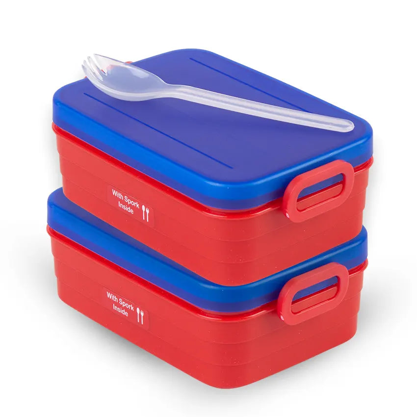 Bunny Lunch Box M-3 2 pc set - 850ml Red