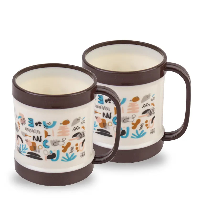 Alpha Mug 2pc Set - 400ml brown