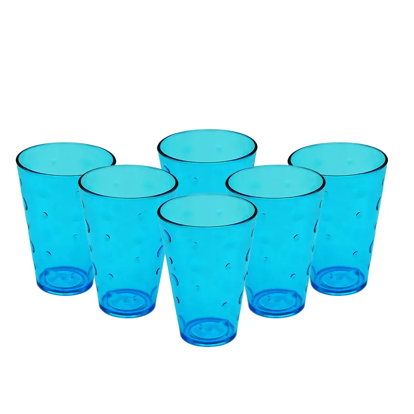 Party Acrylic Glass Model-3 6 pcs set blue 250ml