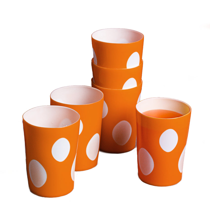 Twinkle Glass 6pcs Pack in Orange 250ml