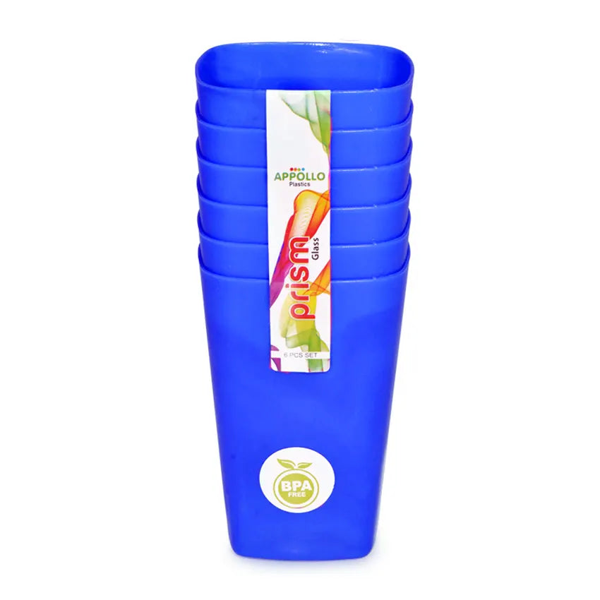 Prism Glass Model-1 6pcs Pack in Blue