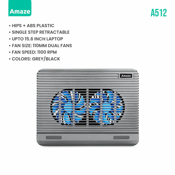 Buy Amaze A512 Dual Fan Laptop Cooling Pad from Vmart in Pakistan