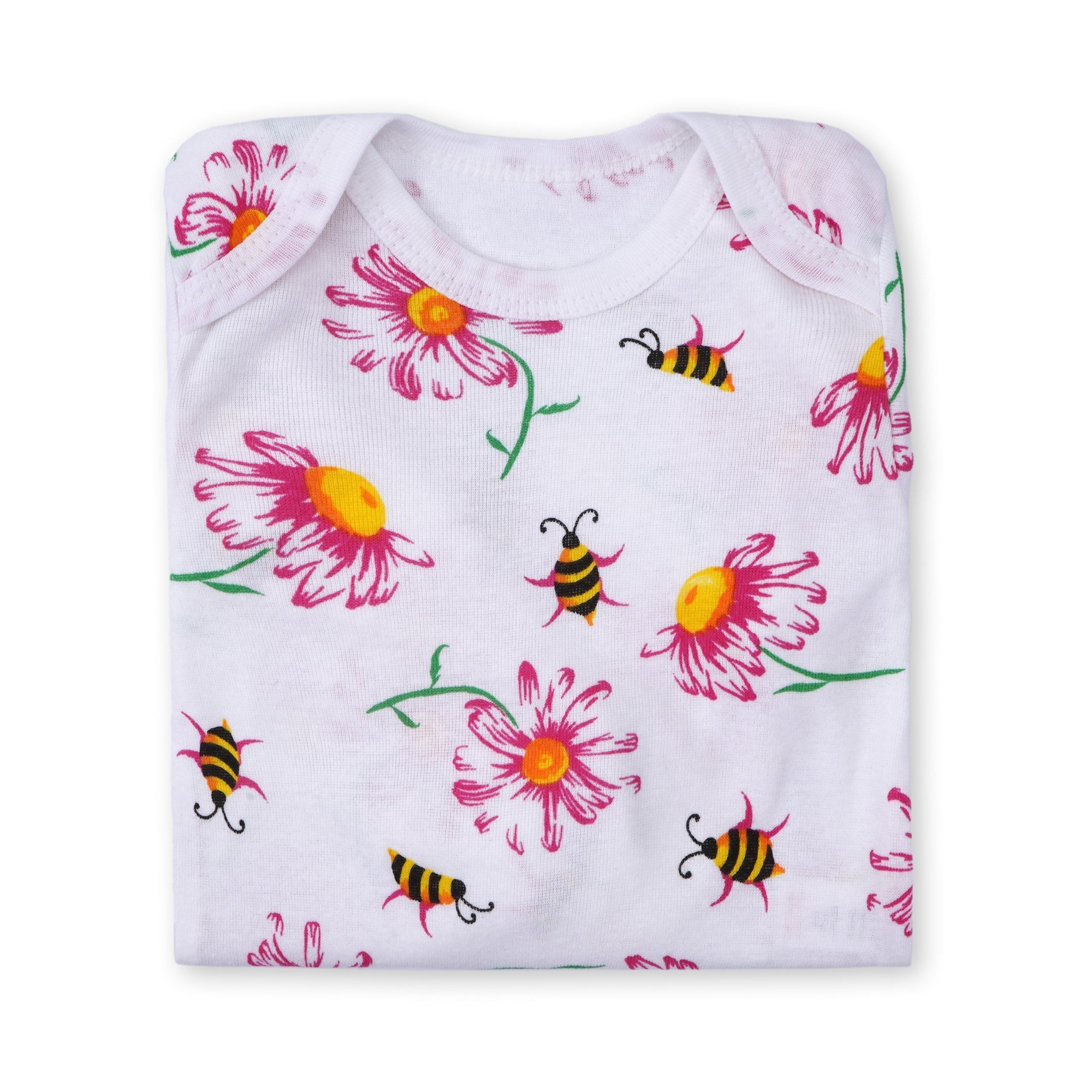 Baby 5Pcs Full Sleeves Bodysuits Pink - Sunshine