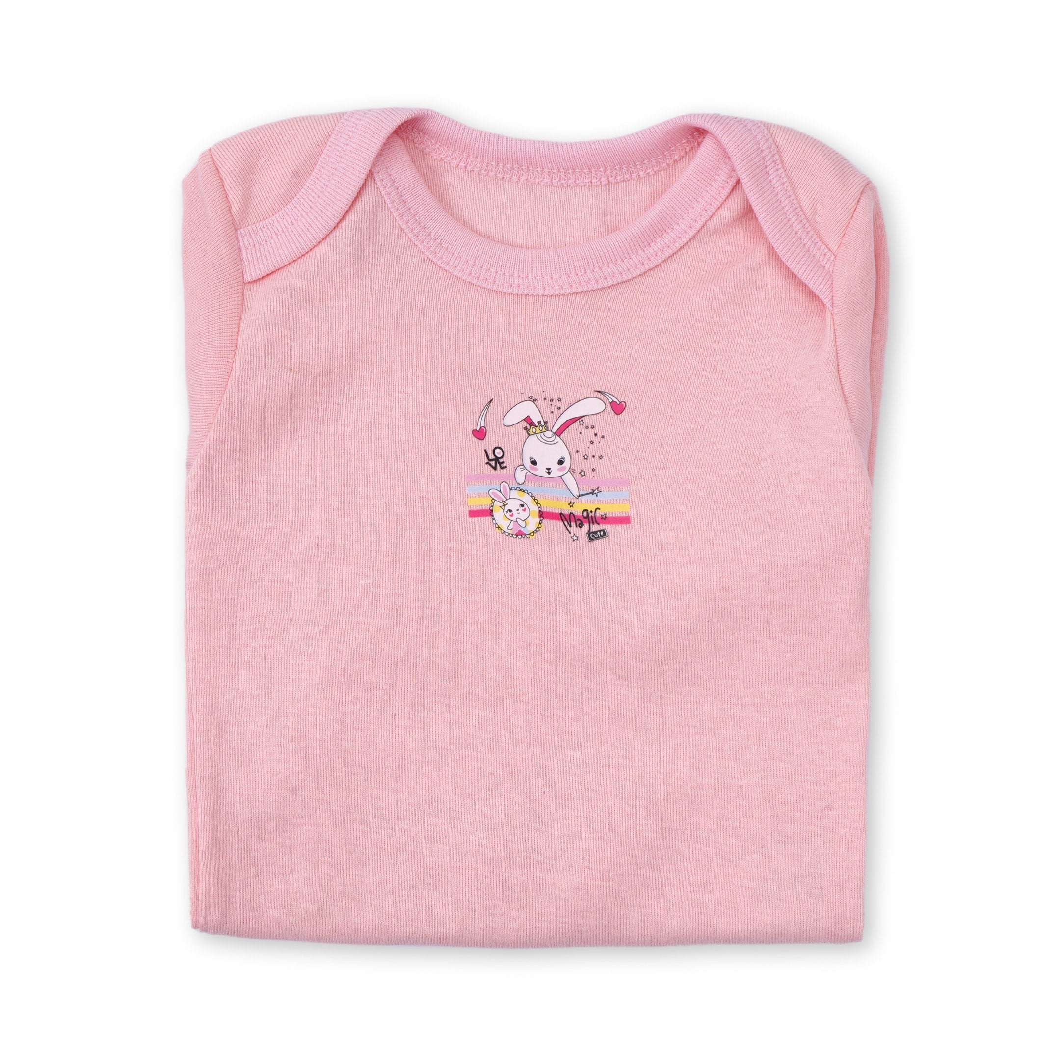 Baby 5Pcs Full Sleeves Bodysuits Pink - Sunshine