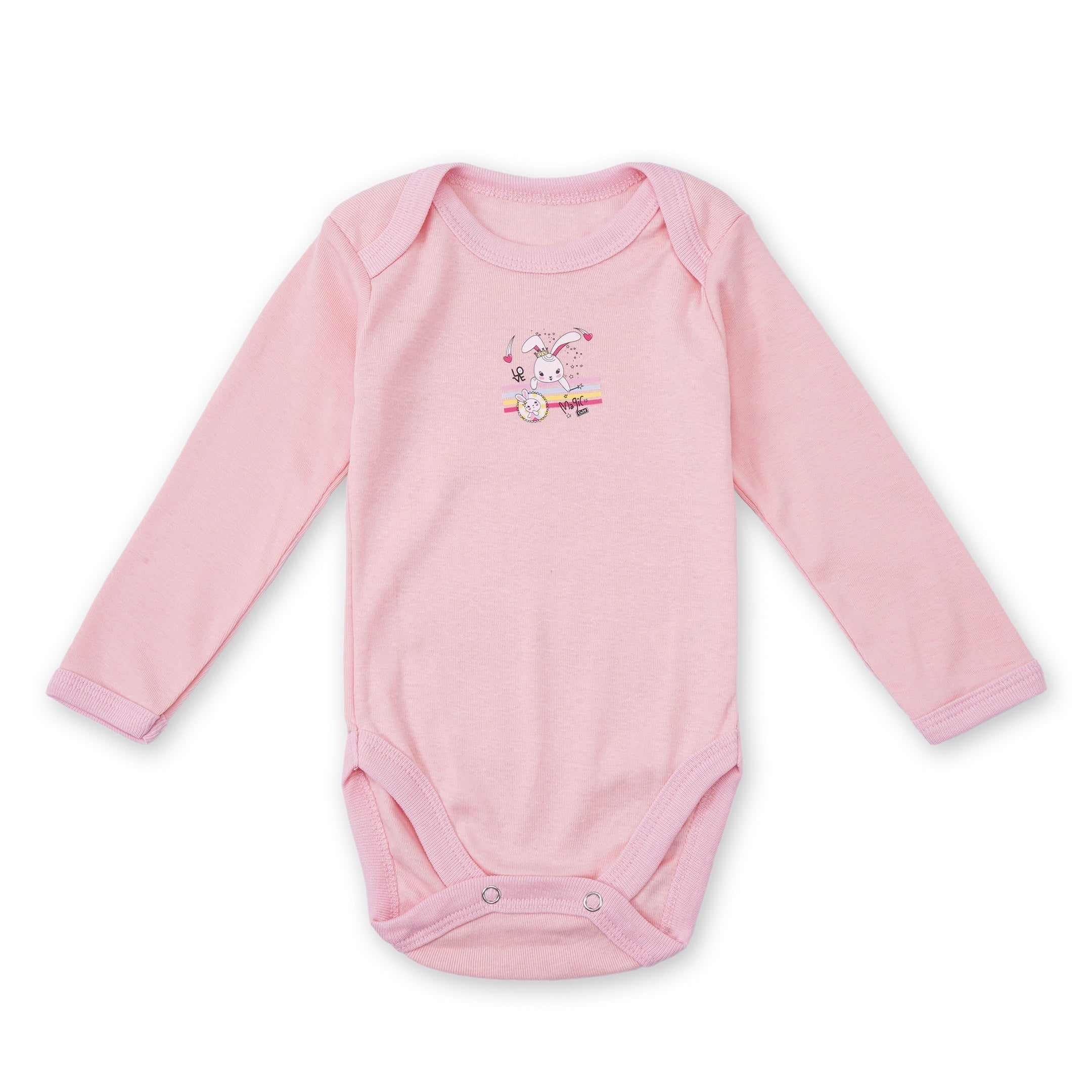 Baby 5Pcs Full Sleeves Bodysuits Pink - Sunshine