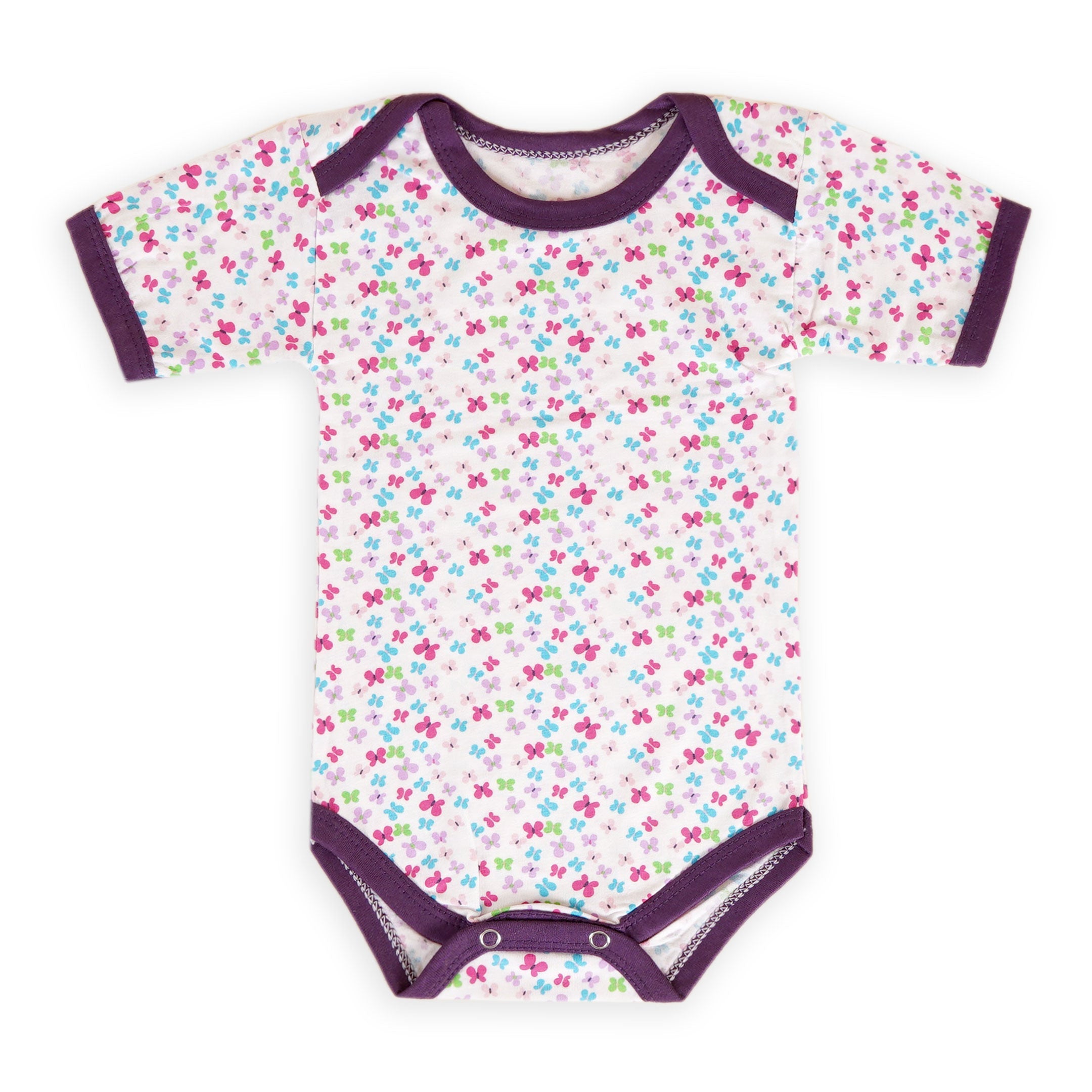 BABY BODY SUIT BUTTERFLY PURPLE- SUNSHINE 6-12M