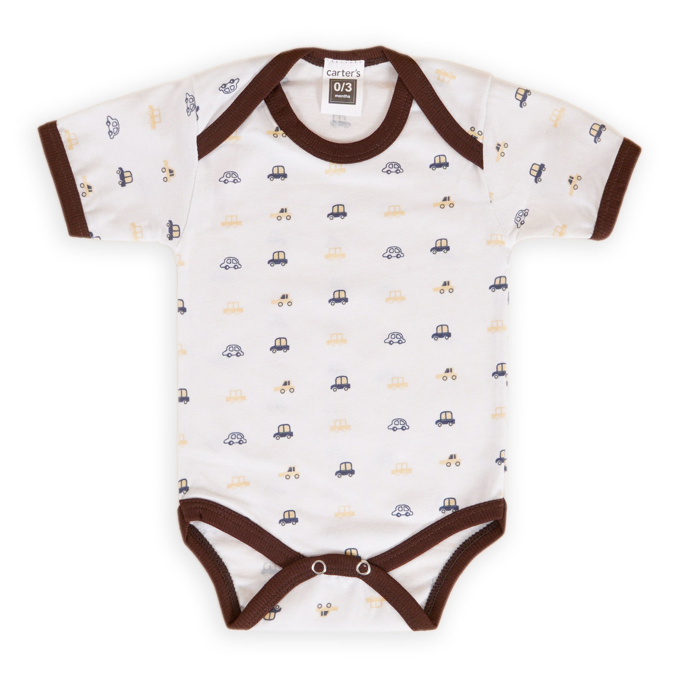 BABY BODY SUIT HAPPY SMILE BEAR WHITE & BLUE- SUNSHINE  3-6M