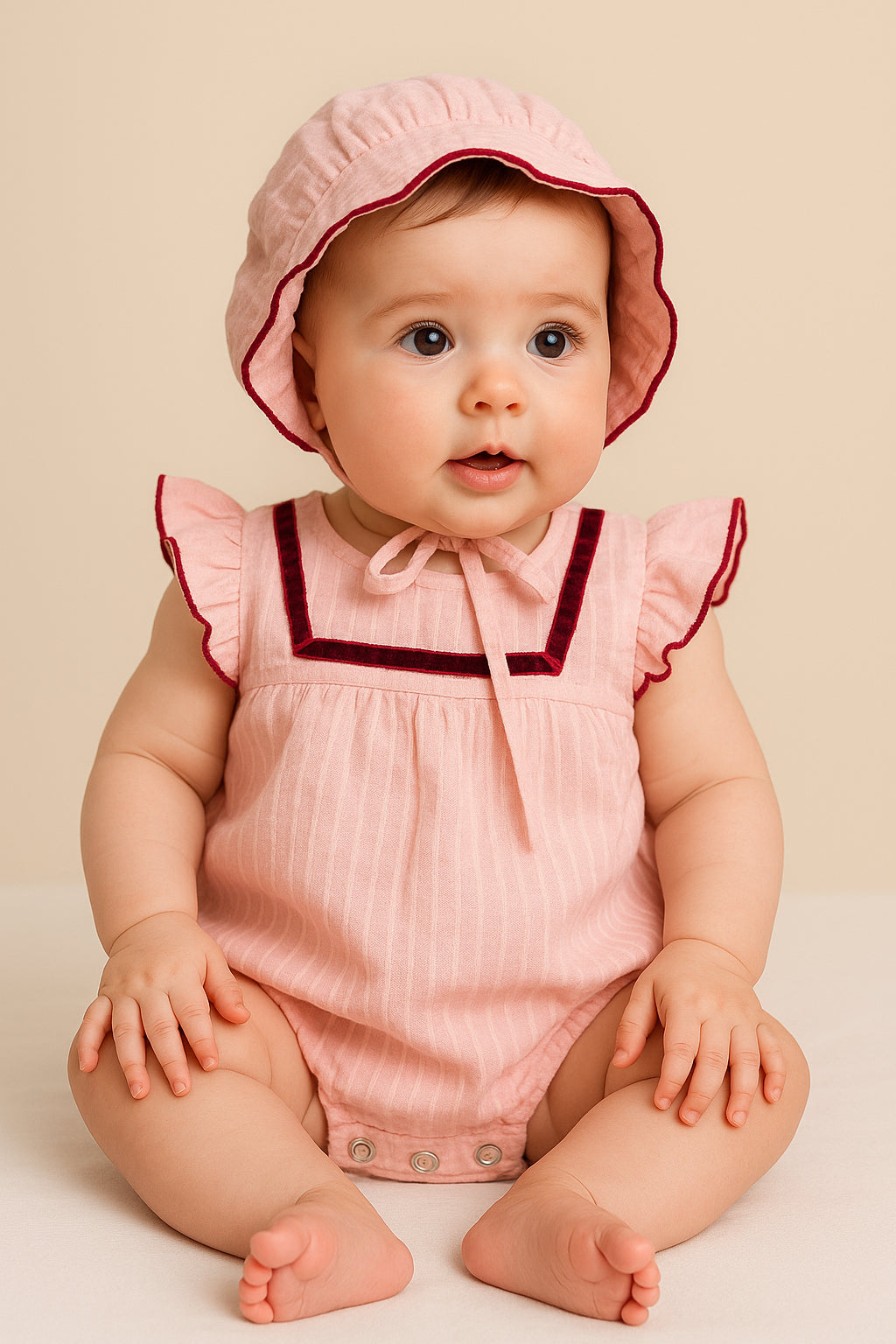 SUNSHINE BABY BODYSUIT SLEEVELESS FROCK BABY PINK 18-24M (90-52)