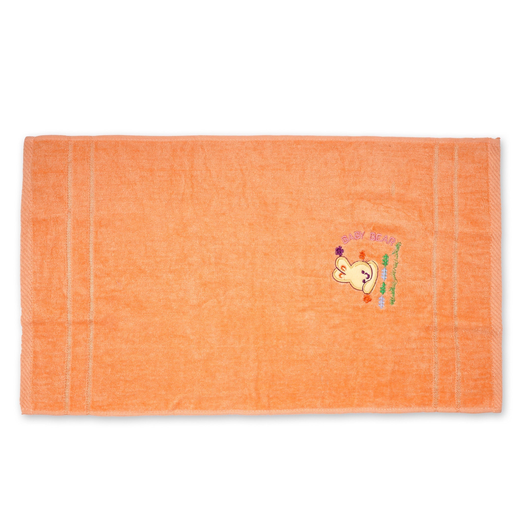 Baby Bath Towel Bear Orange - Sunshine