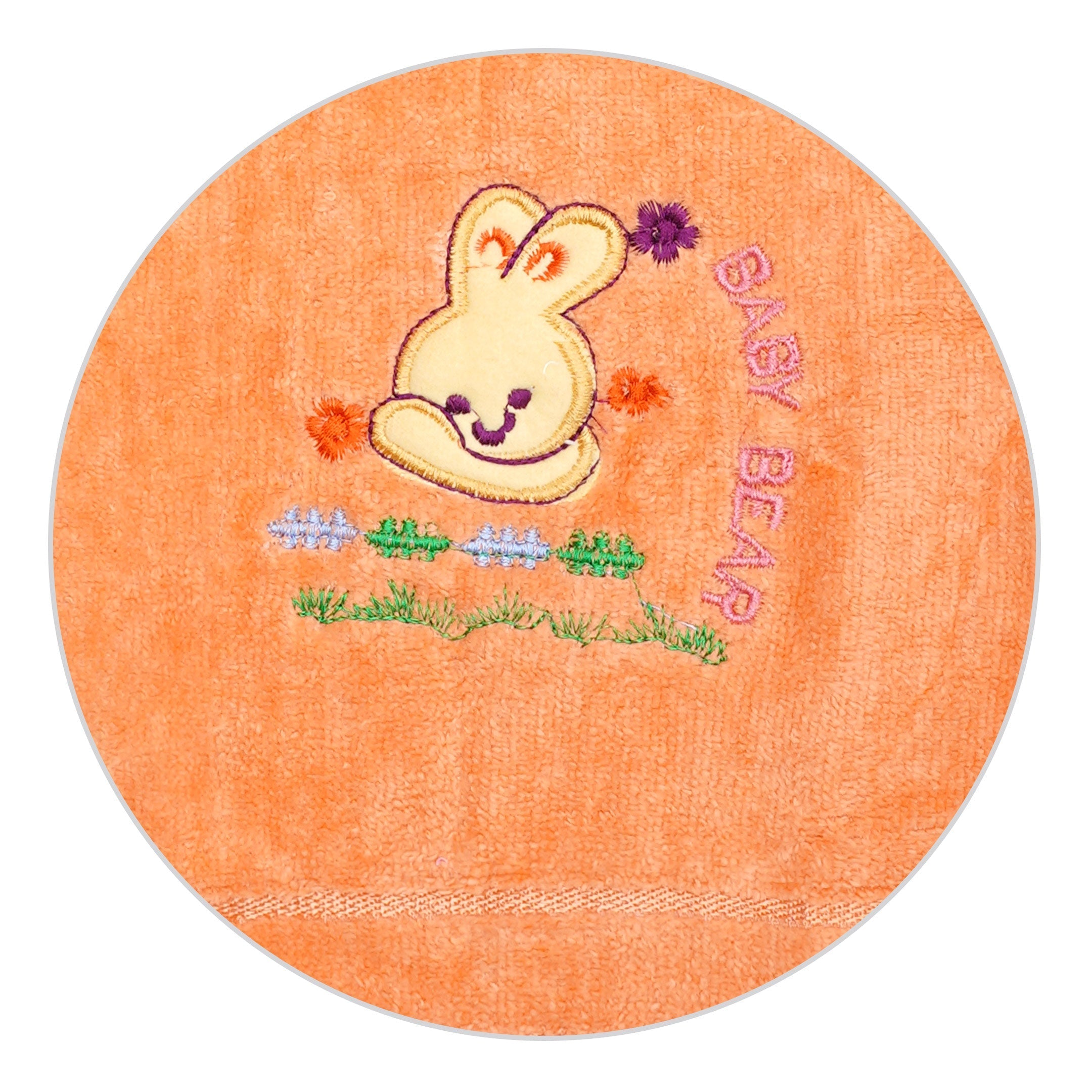 Baby Bath Towel Bear Orange - Sunshine