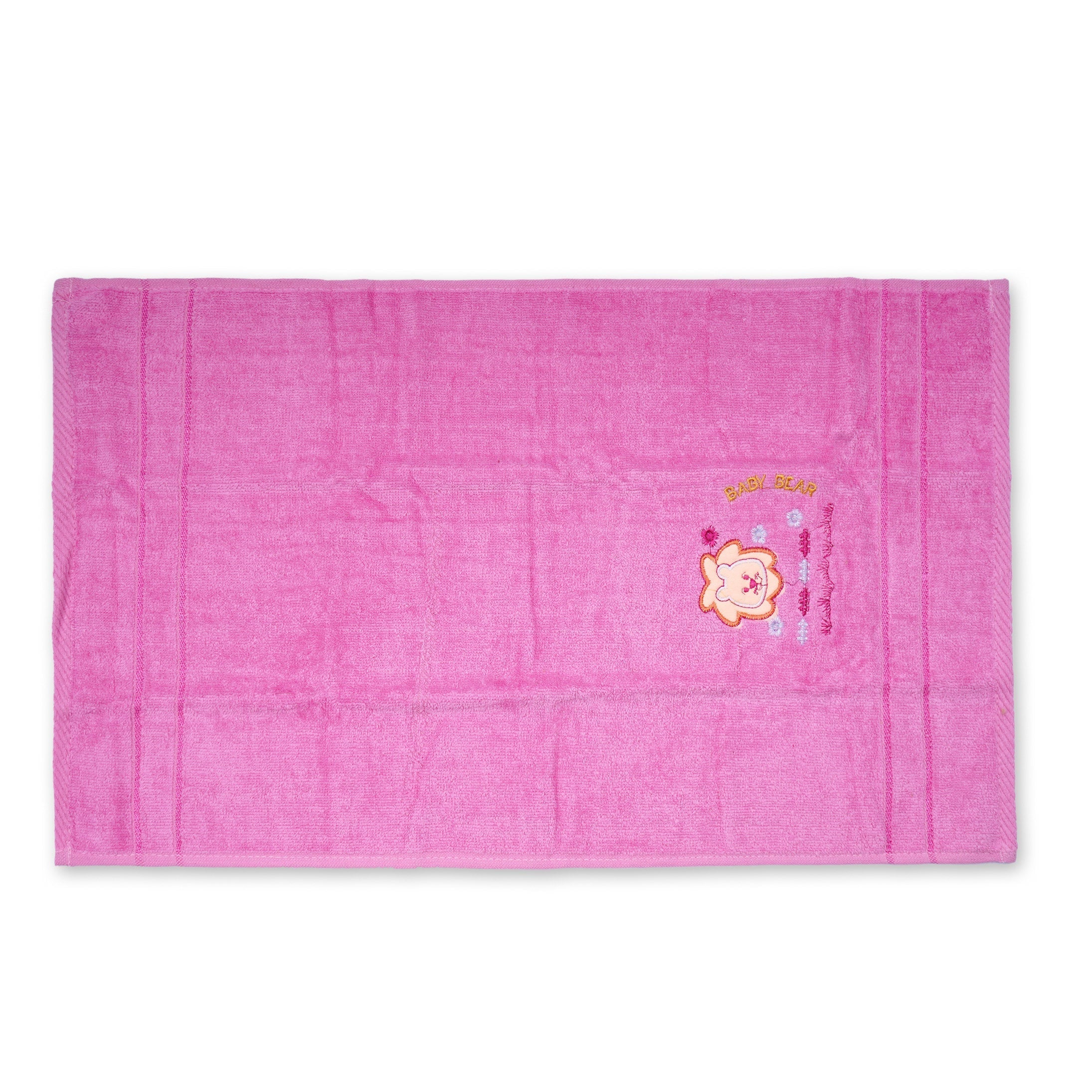 Baby Bath Towel Bear Pink - Sunshine