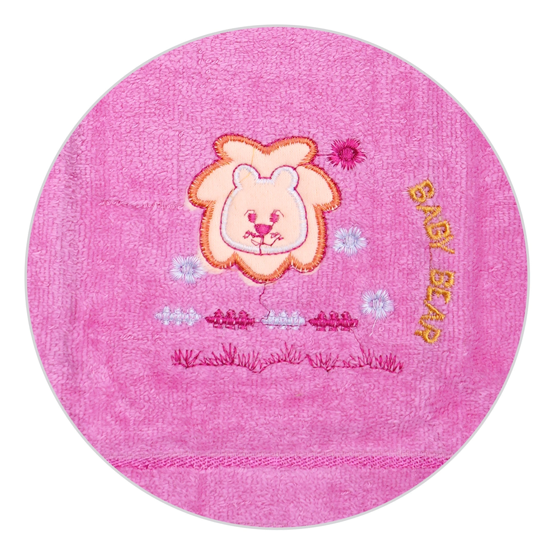 Baby Bath Towel Bear Pink - Sunshine
