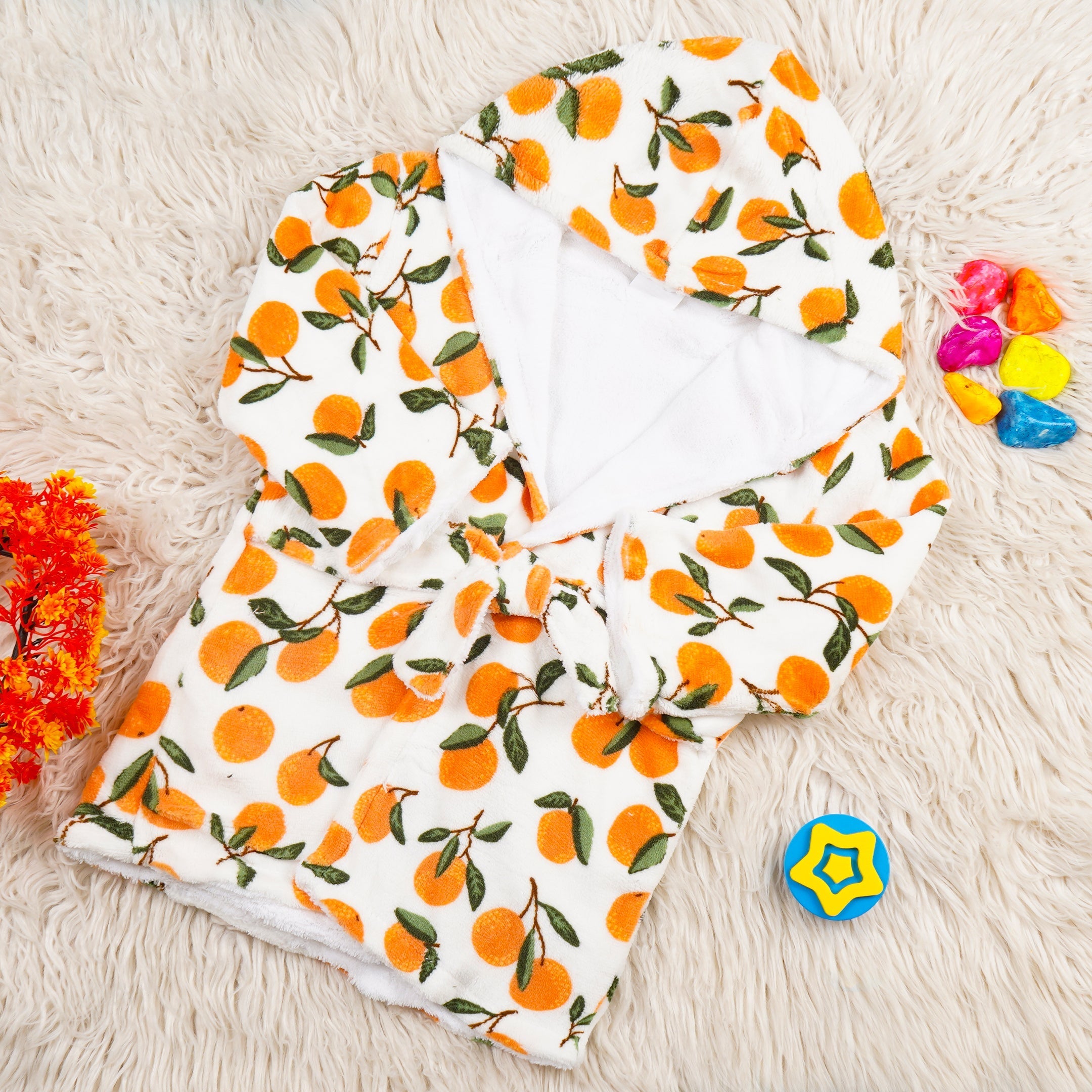 SUNSHINE BABY SOFT BATH ORANGE WHITE 0-18M