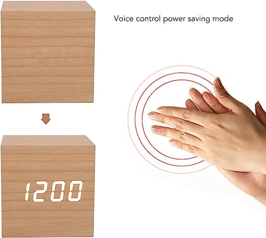 Wooden Led Smart Alarm Clock