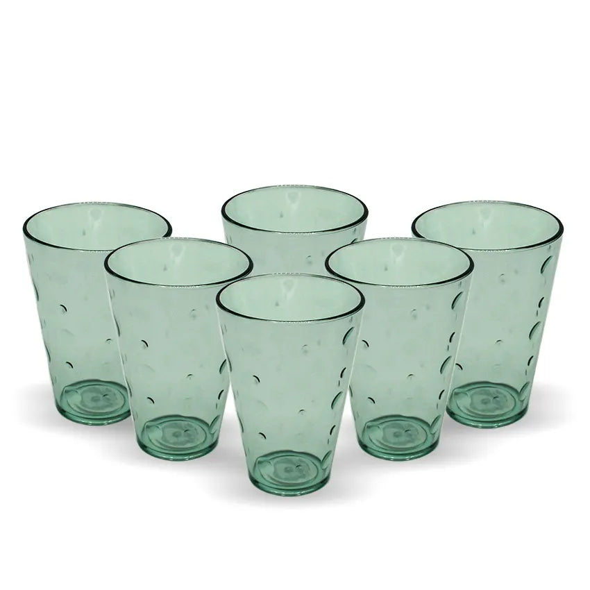 Party Acrylic Glass Model-3 6 pcs set O.green 250ml