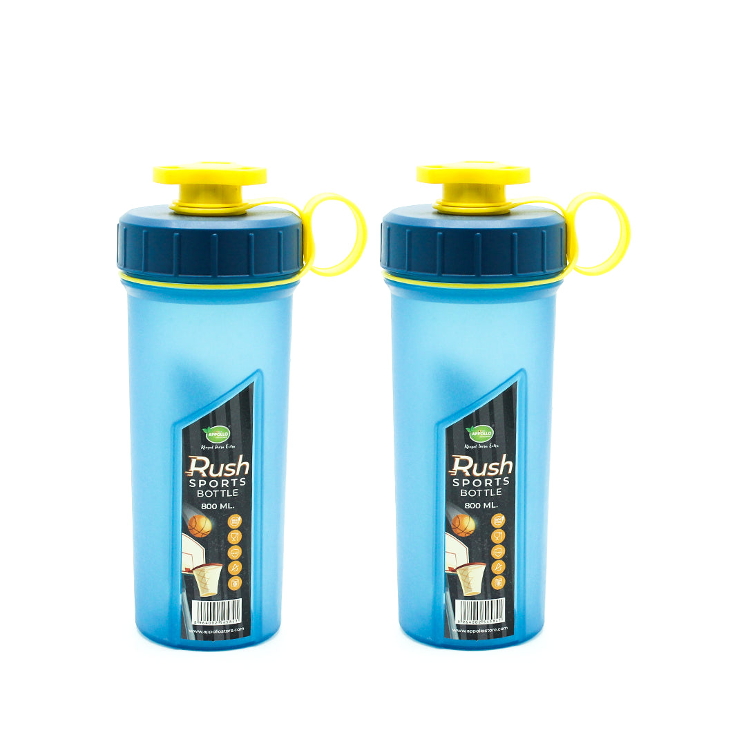 Rush Sports Water Bottle 800ml – BPA-free, leak-proof, portable hydration bottle for gym and outdoor use