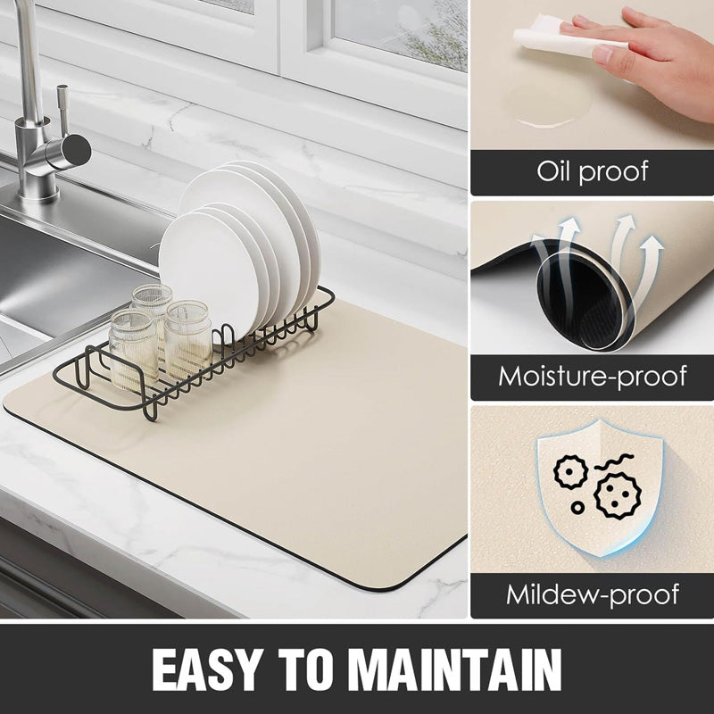 Anti-Slip Dish Drying/Dining Table Mats-Water Absorbent