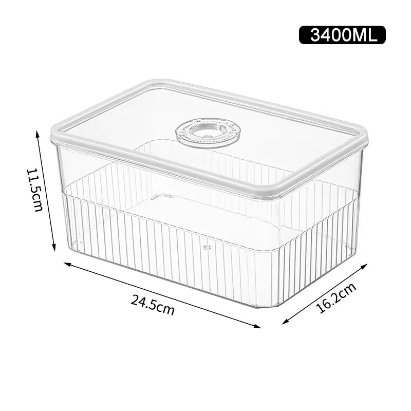 Refrigerator Food Storage Container With Time Recorder