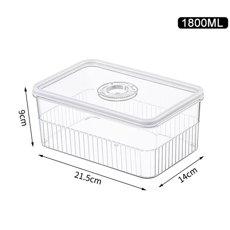 Refrigerator Food Storage Container With Time Recorder